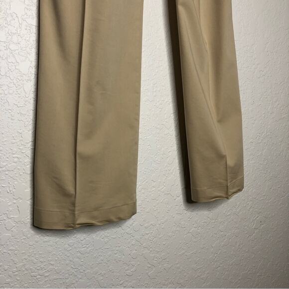 St John Collection tan khaki gold zipper high rise pants size 12 - Picture 14 of 15